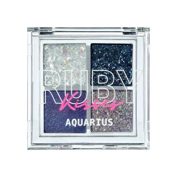 Ruby Kiss Glitter Gem Eye Shadow Palette #GGP02 Aquarius Eyeshadow Palette - Picture 5 of 11